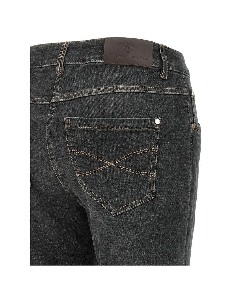 Brunello Cucinelli Jean in gray, Cotton — view 4
