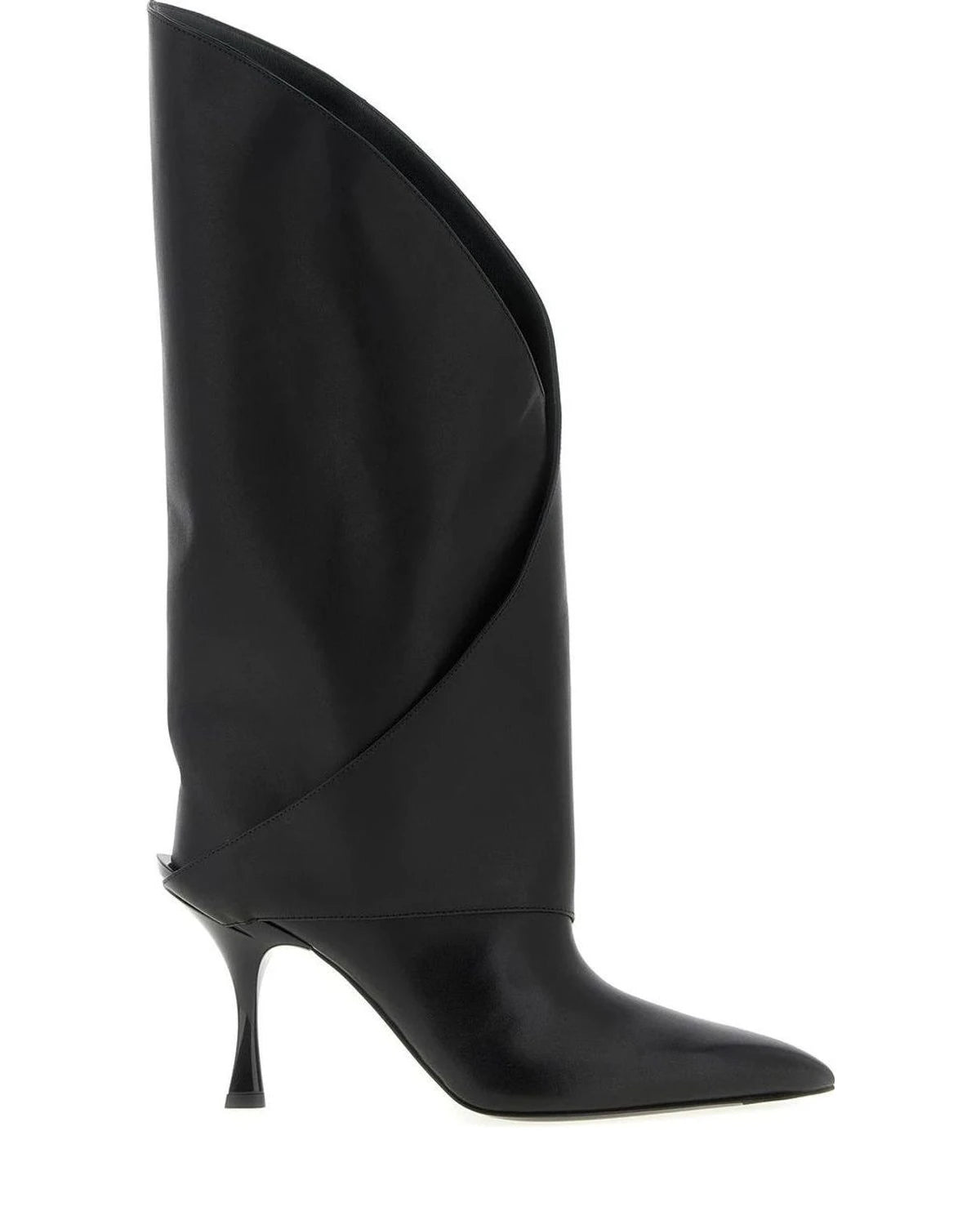 Balmain Knee High Boots in black, Calfskin Leather