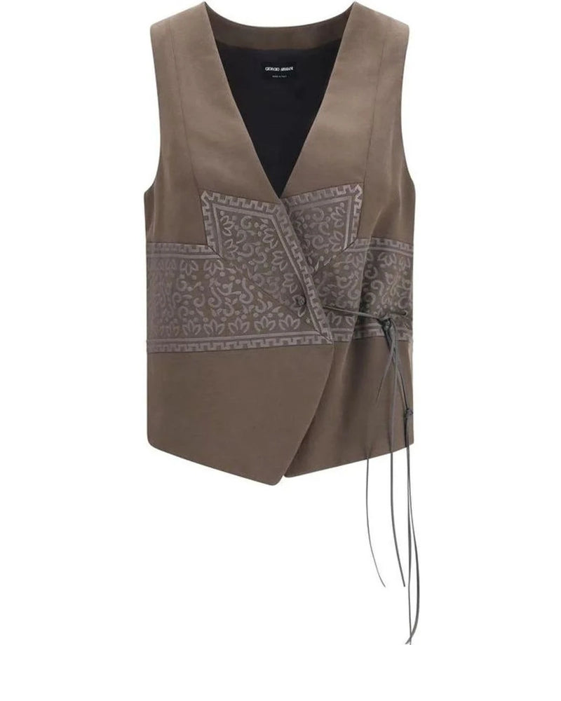 Giorgio Armani Vest in brown, Silk