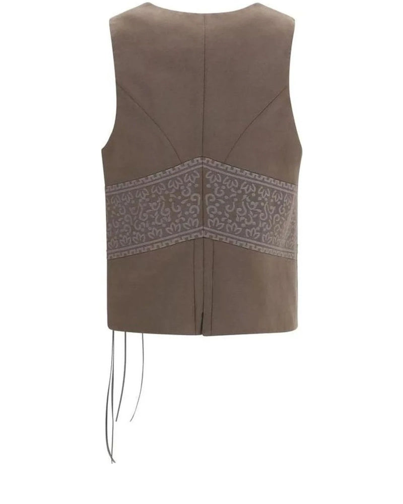 Giorgio Armani Vest in brown, Silk — view 2