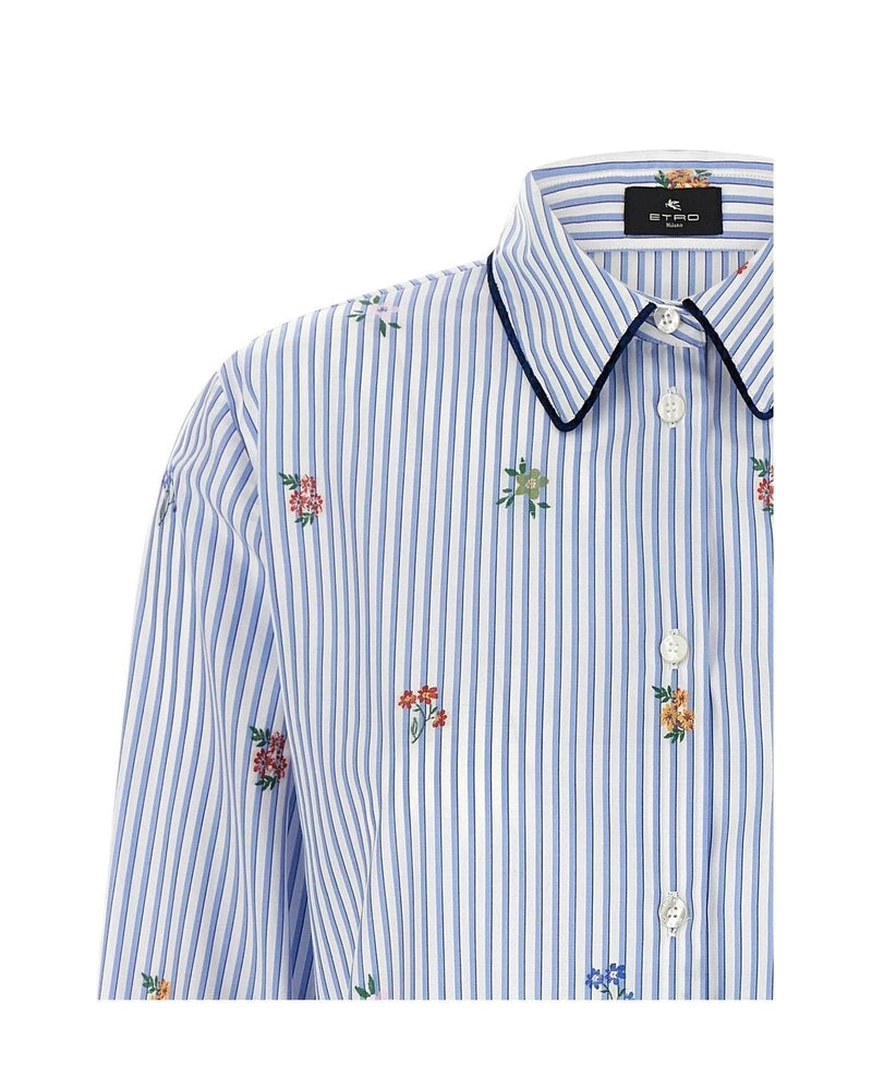 Etro Dress Shirt in blue, Cotton — view 3