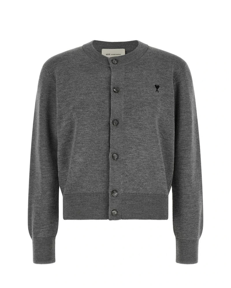 Ami Paris Cardigan in gray, Wool