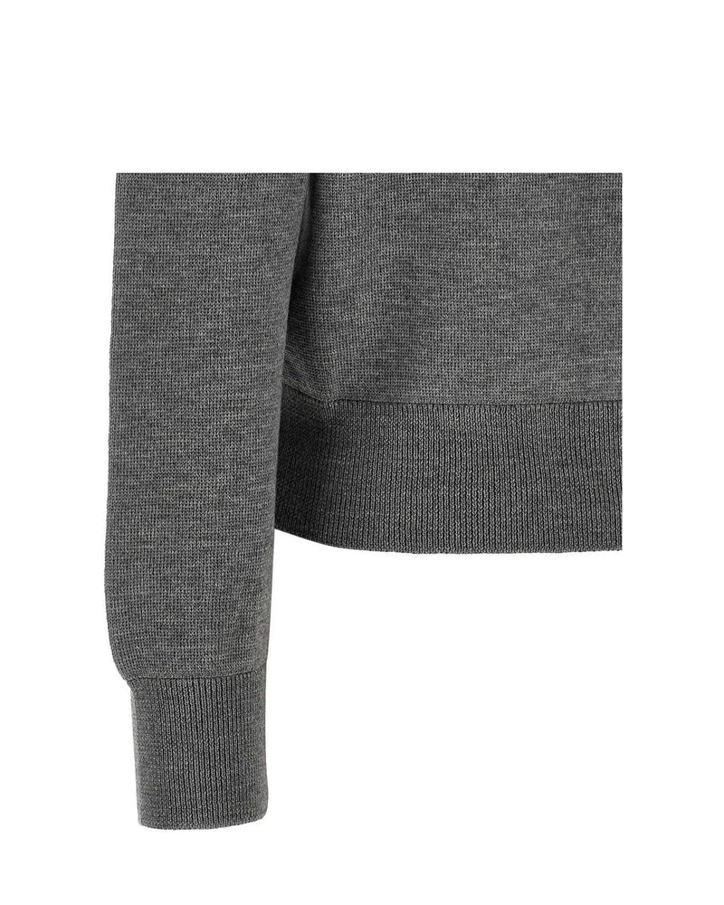 Ami Paris Cardigan in gray, Wool — view 4