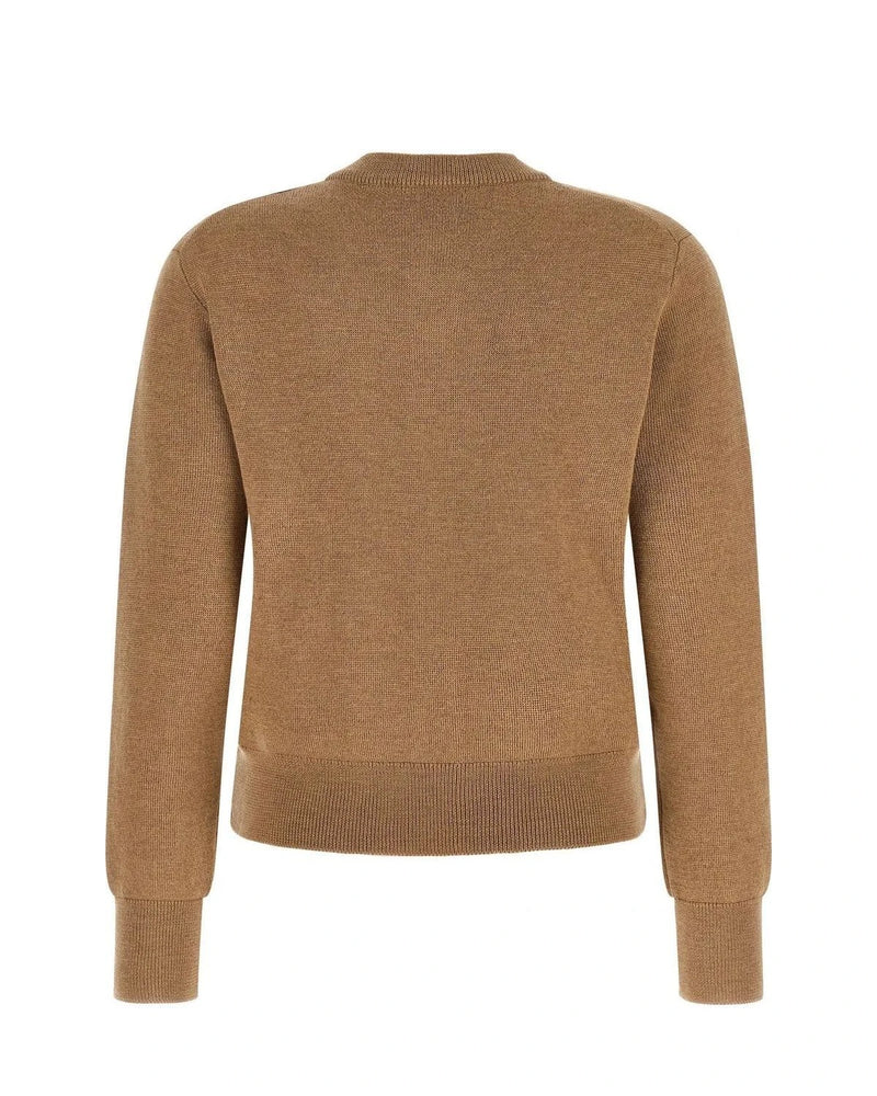 Ami Paris Cardigan in beige, Wool — view 2
