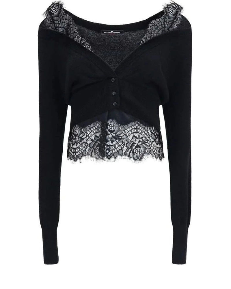 Ermanno Scervino Cardigan in black, Kashmir