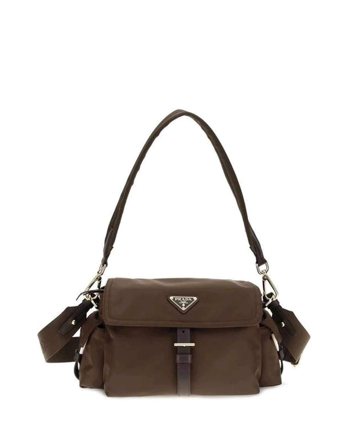 Prada Shoulder Bag in brown, Recycled Polyamide