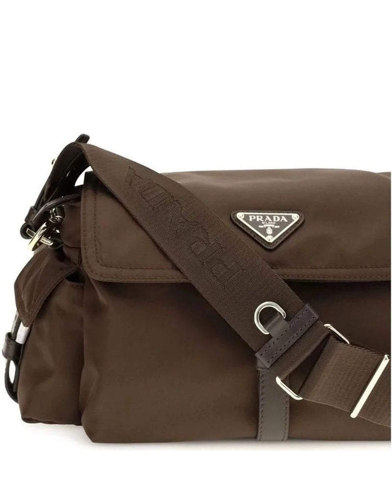 Prada Shoulder Bag in brown, Recycled Polyamide — view 4