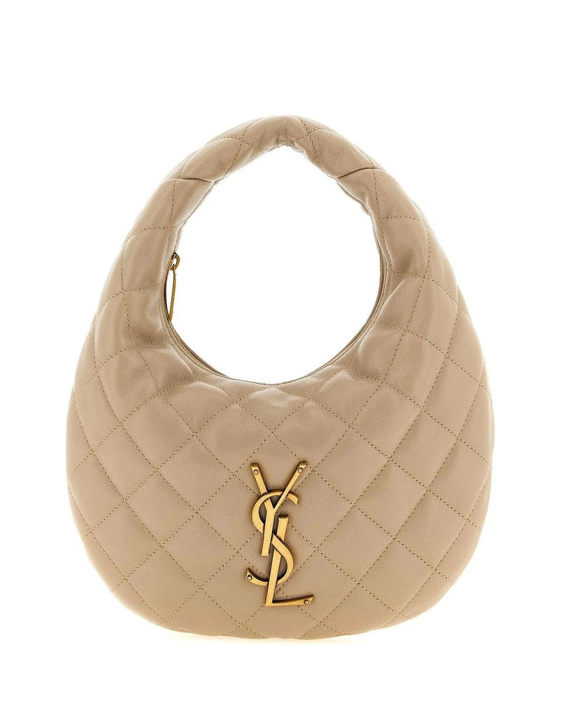 Saint Laurent Hobo Bag in beige, Lamb Leather