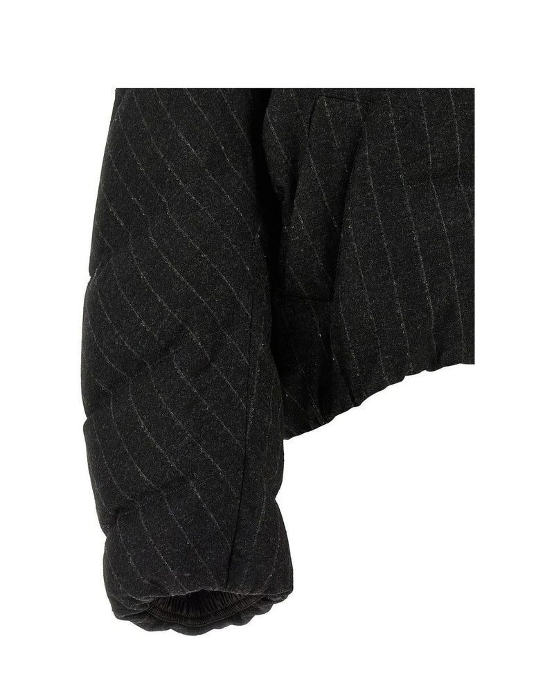 Brunello Cucinelli Puffer Jacket in gray, Virgin Wool — view 4