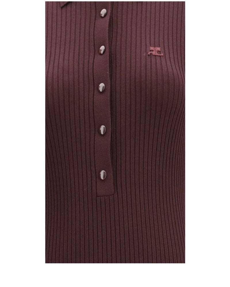 Courrèges Dresse in purple, Viscose — view 3