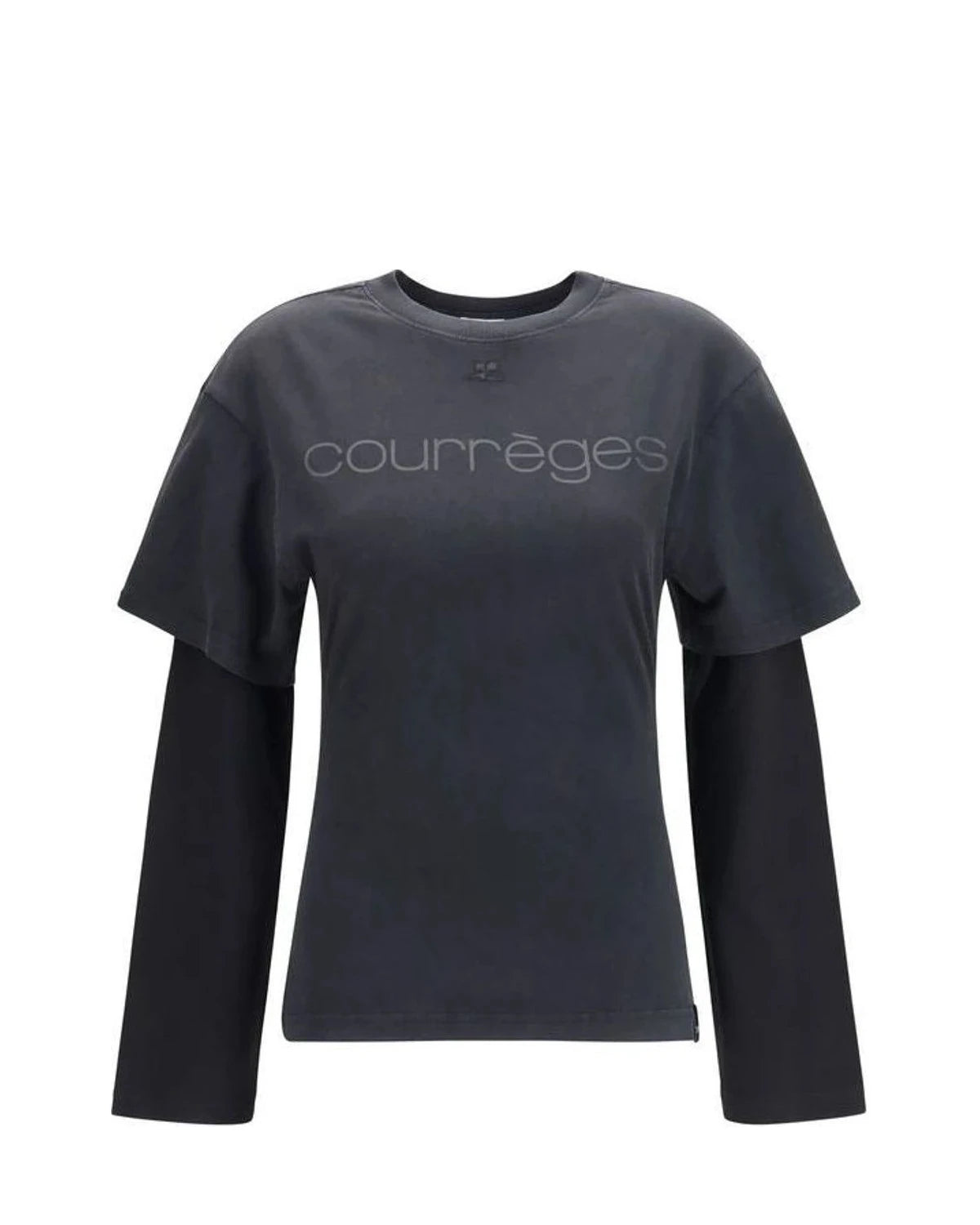 Courrèges T-Shirt in black, Cotton