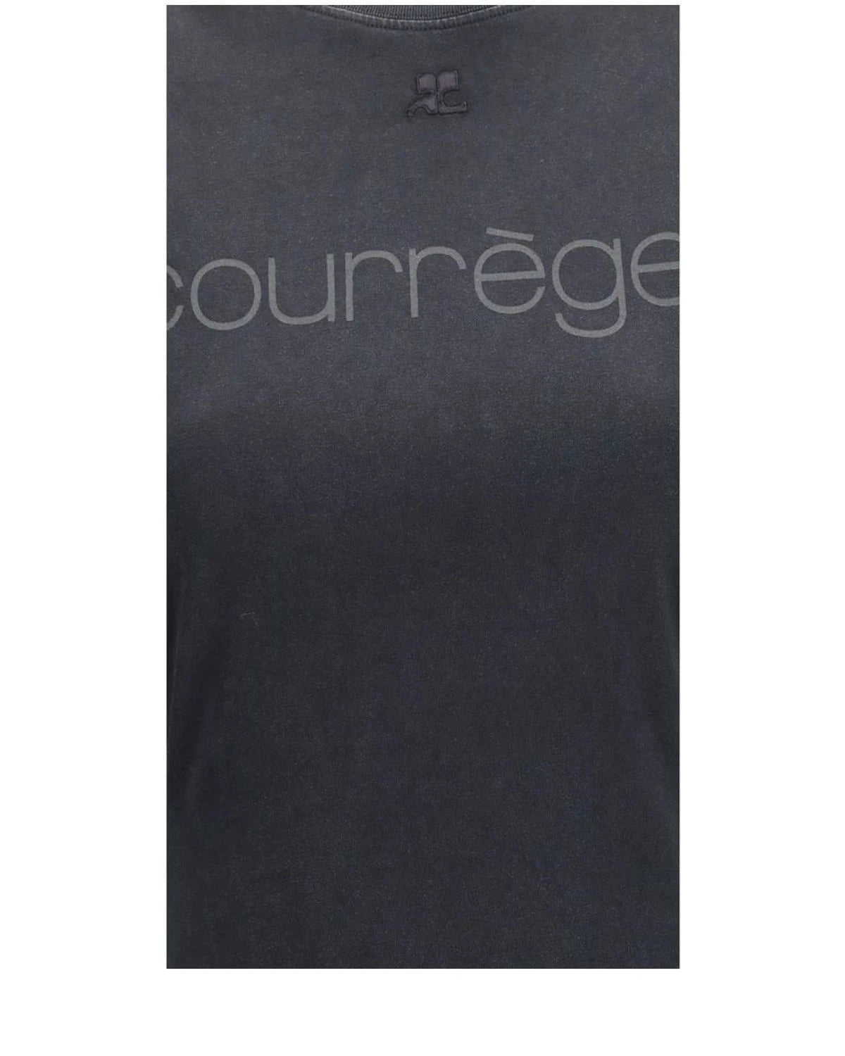 Courrèges T-Shirt in black, Cotton — view 3