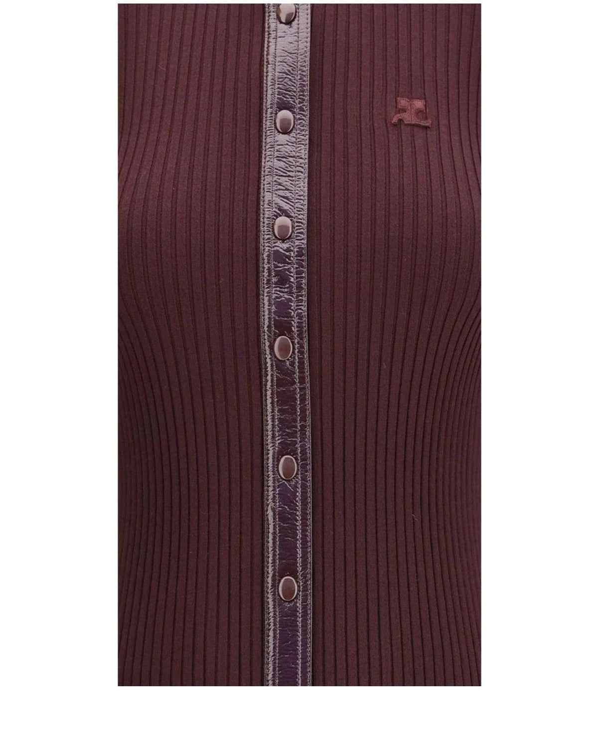 Courrèges Cardigan in red, Viscose — view 3