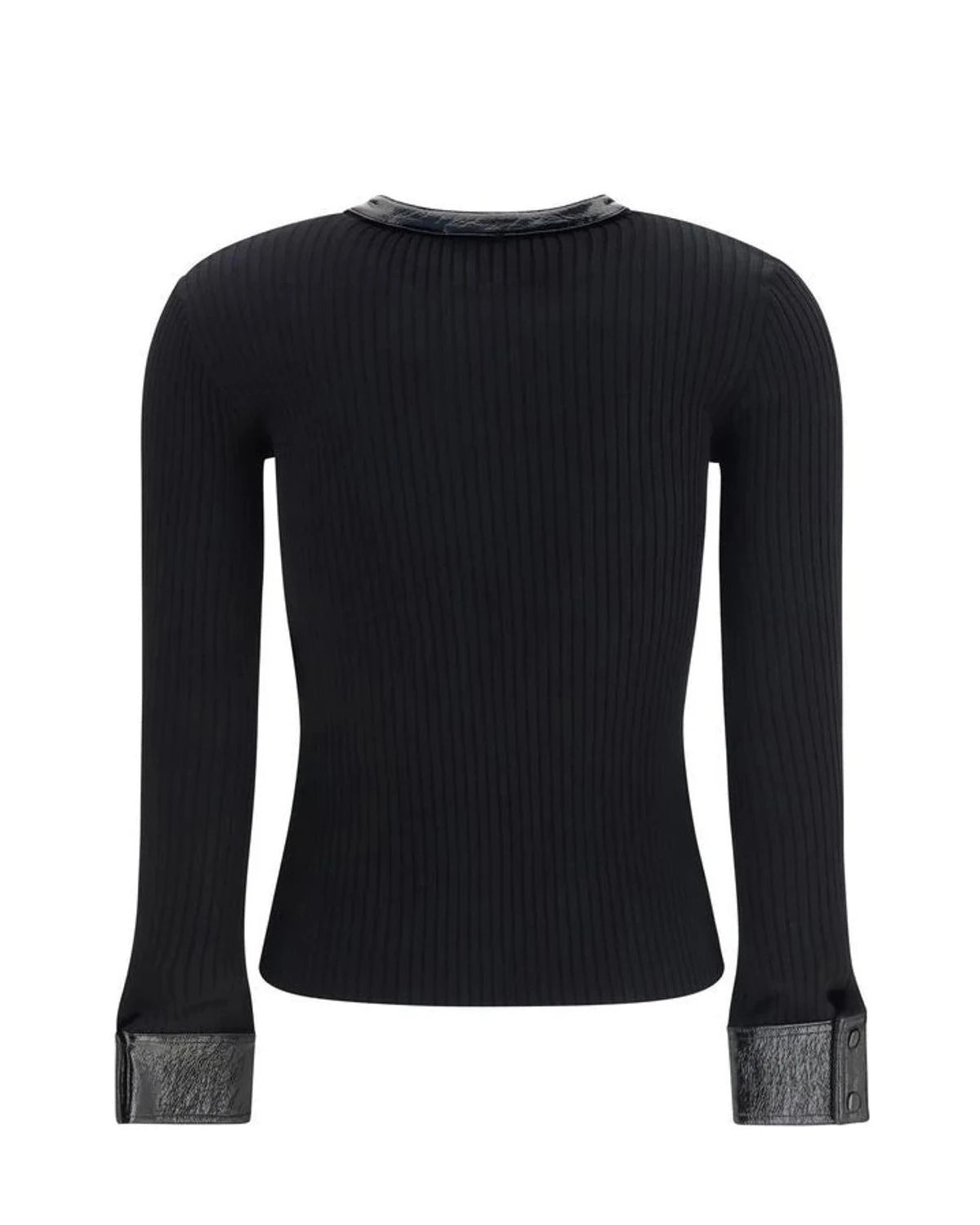 Courrèges Cardigan in black, Viscose — view 2