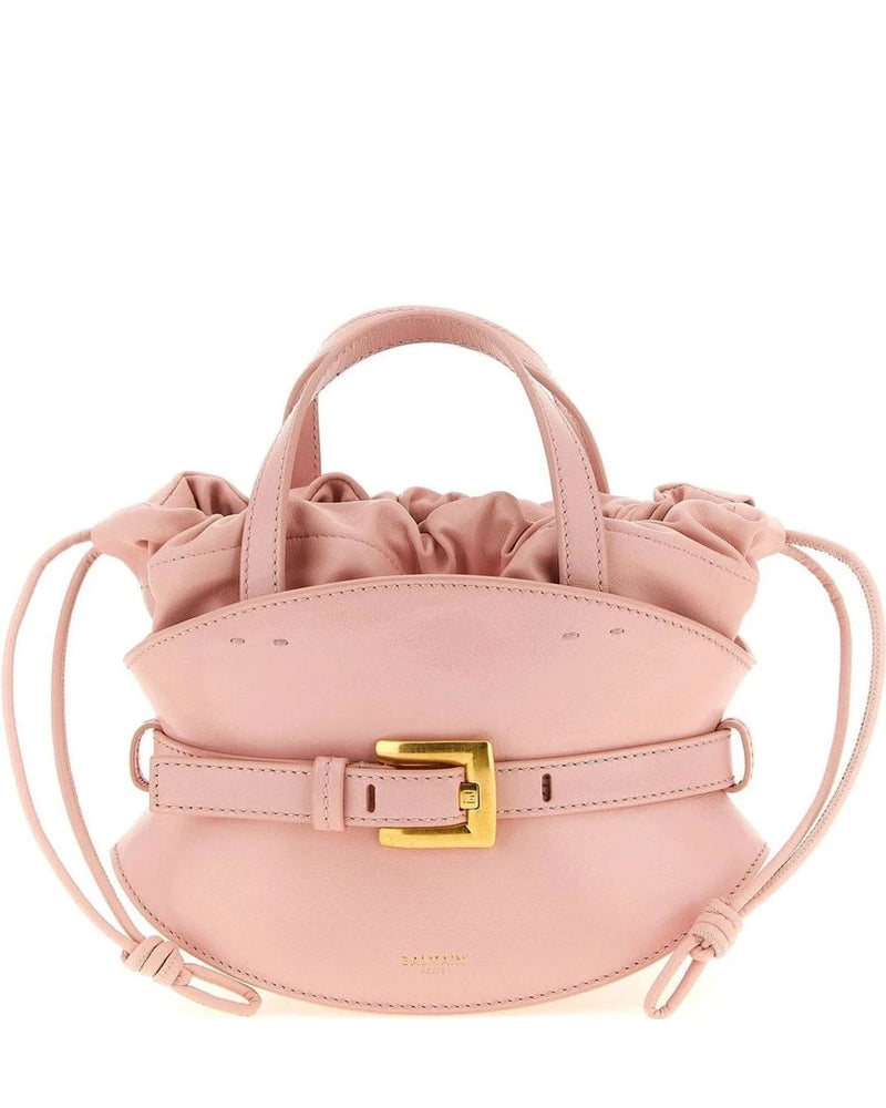 Balmain Bucket Bag in pink, Calfskin Leather