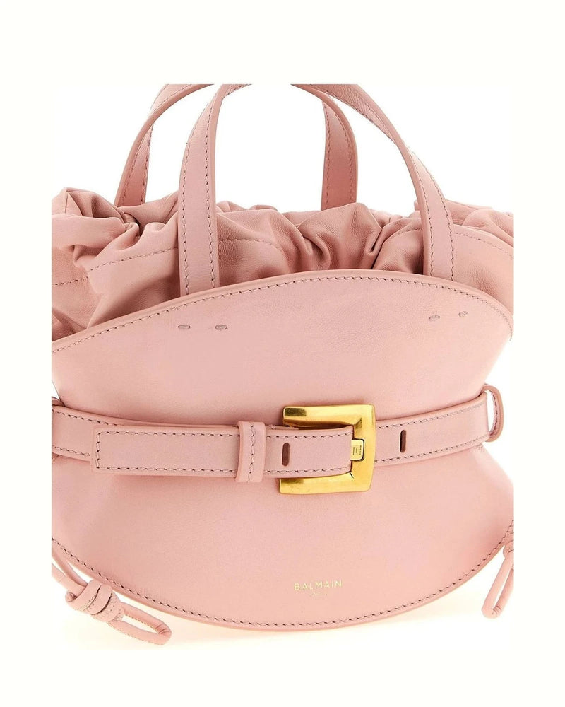 Balmain Bucket Bag in pink, Calfskin Leather — view 3
