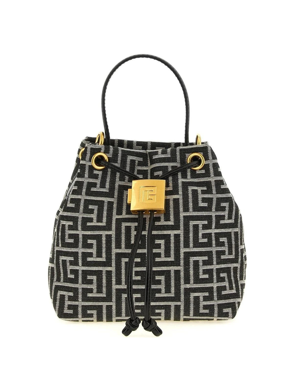 Balmain Bucket Bag in black, Polyester