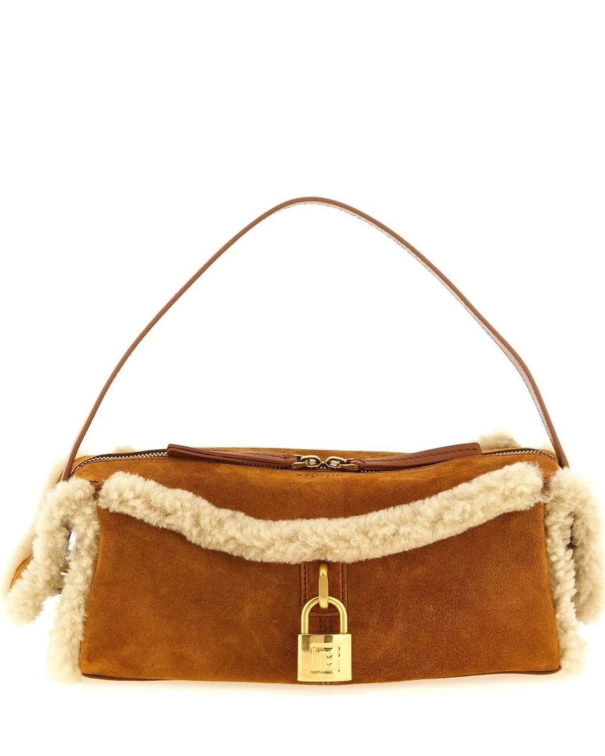 Balmain Shoulder Bag in brown, Calfskin Leather