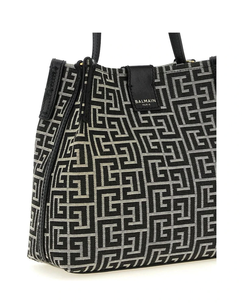 Balmain Shoulder Bag in black, Cotton — view 3