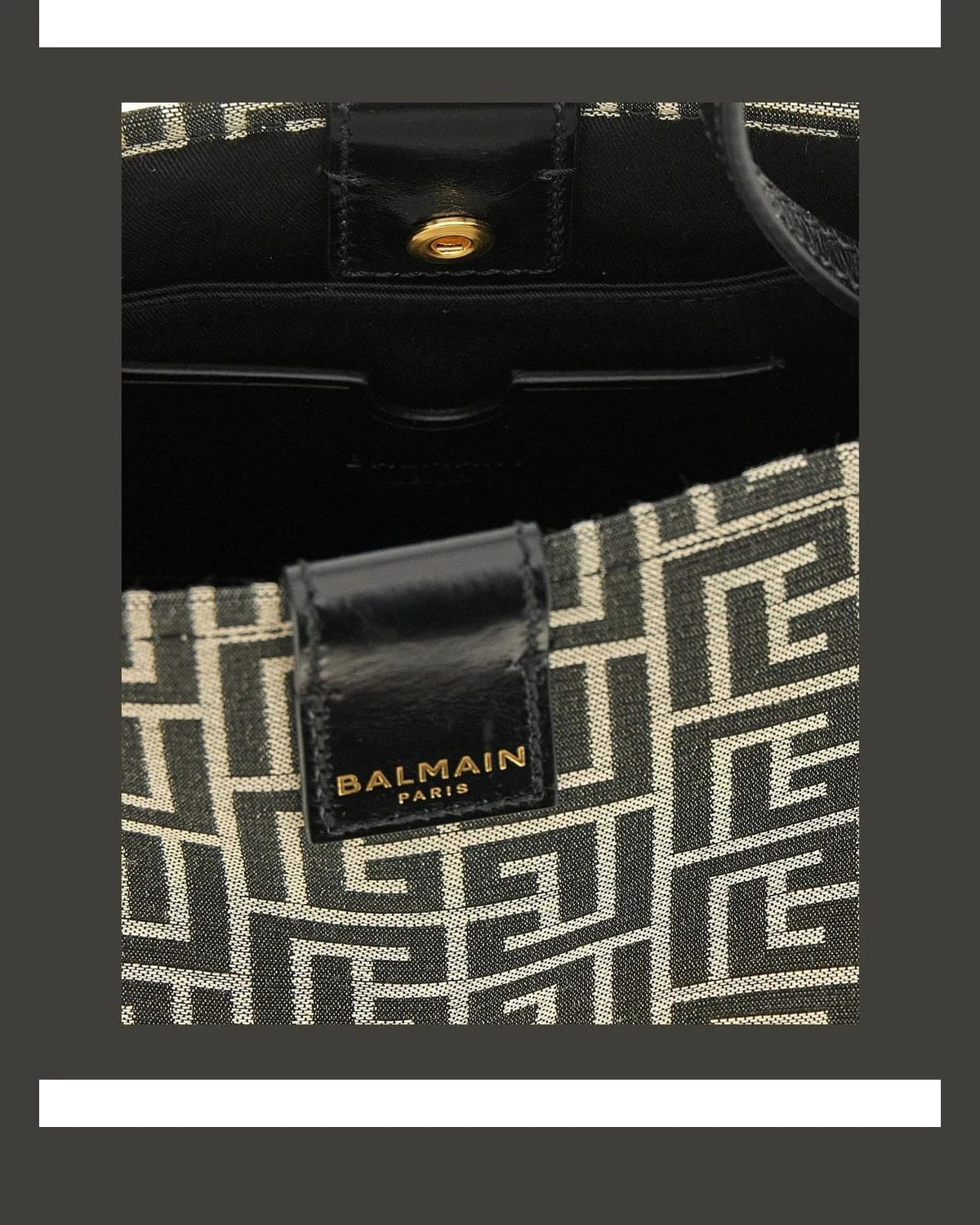 Balmain Shoulder Bag in black, Cotton — view 4