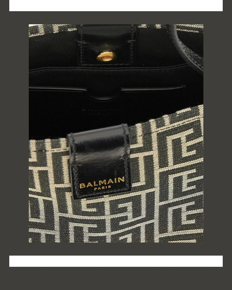 Balmain Shoulder Bag in black, Cotton — view 4