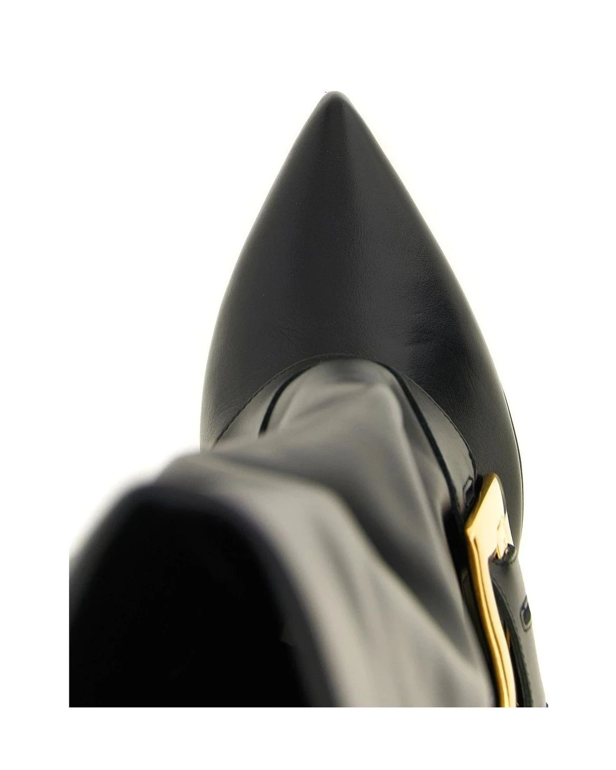 Balmain Knee High Boots in black, Calfskin Leather — view 4