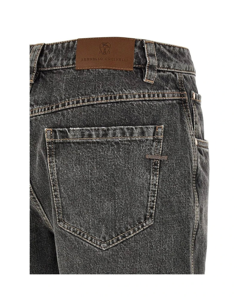 Brunello Cucinelli Jean in gray, Cotton — view 4
