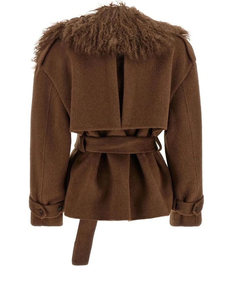 Giuseppe Di Morabito Wrap Coat in brown — view 2
