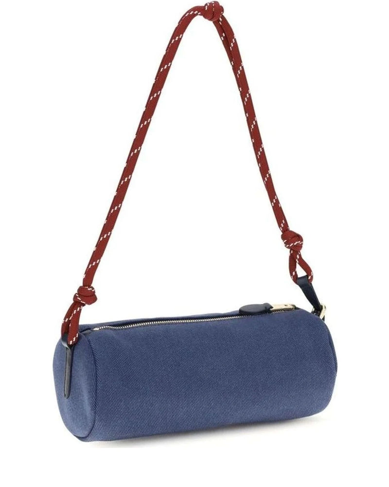 Miu Miu Cross Body Bag in blue, Cotton — view 3