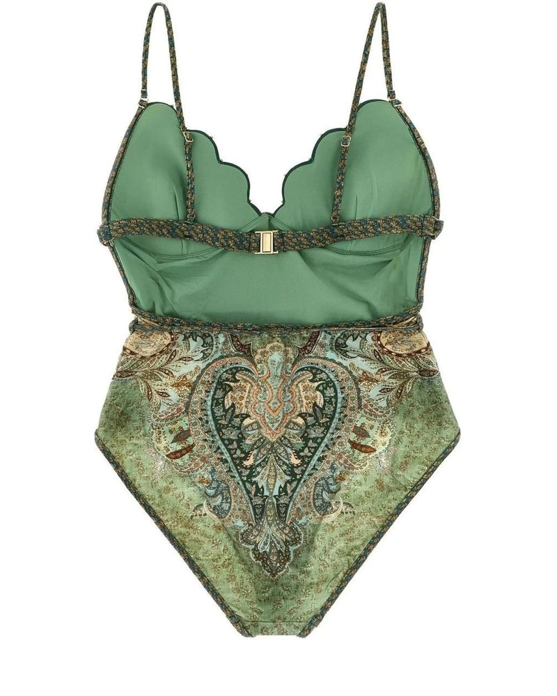 Zimmermann One-Piece Swimsuit in green, Polyamide — view 2
