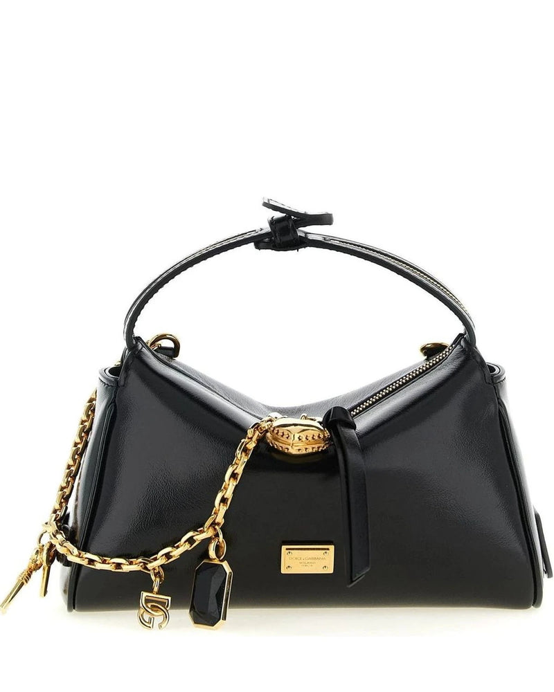 Dolce & Gabbana Baguette Handbag in black, Calfskin Leather