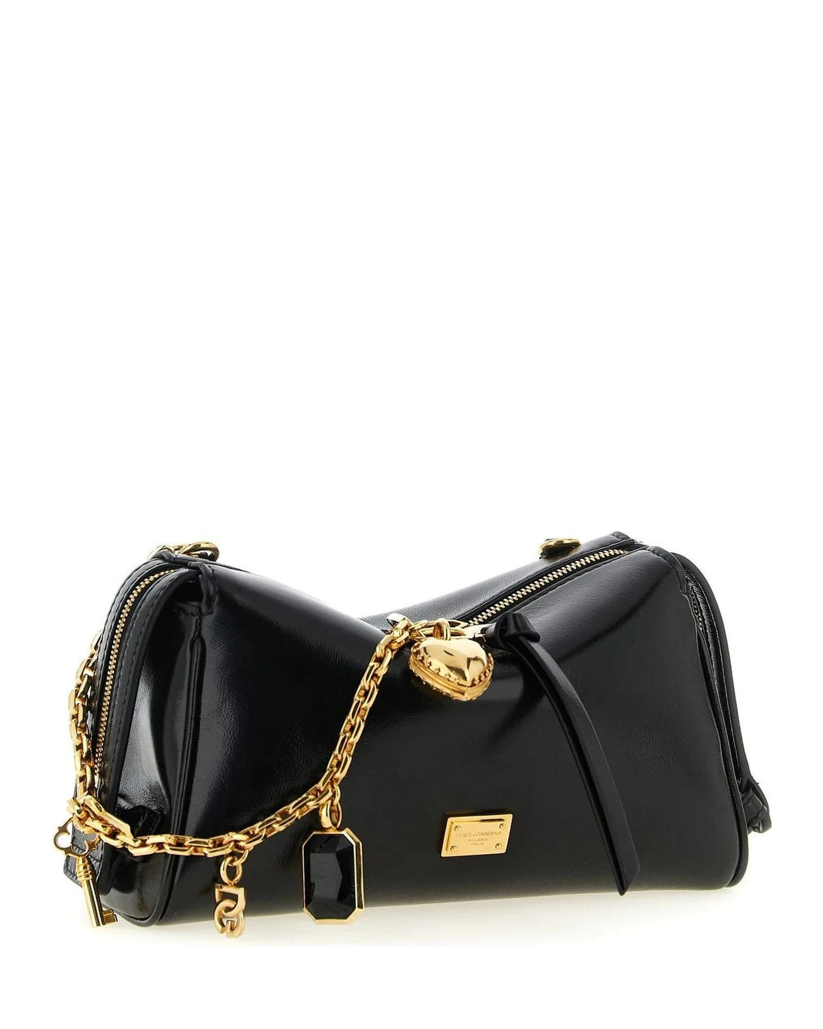 Dolce & Gabbana Baguette Handbag in black, Calfskin Leather — view 3
