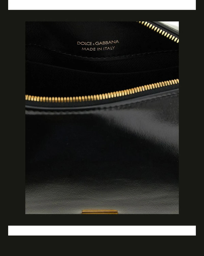 Dolce & Gabbana Baguette Handbag in black, Calfskin Leather — view 4