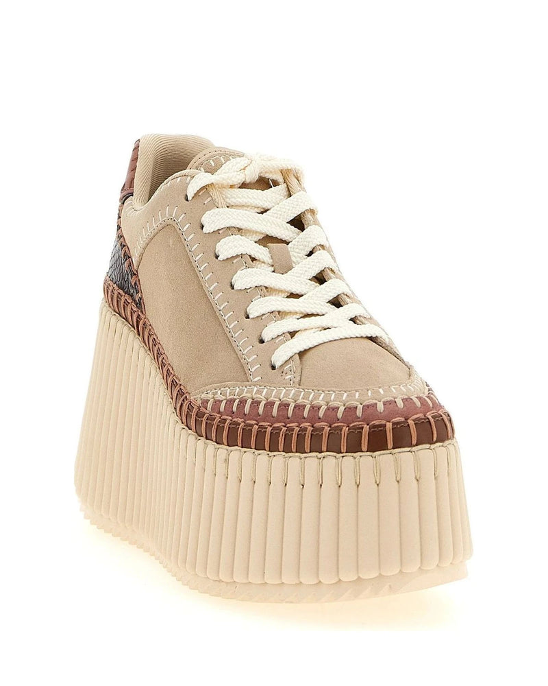 Chloé Wedges in beige, Polyester — view 2