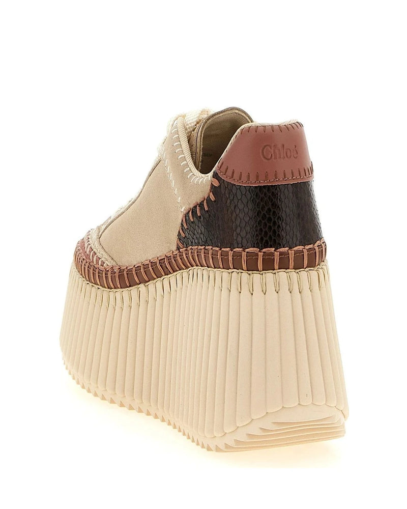 Chloé Wedges in beige, Polyester — view 3