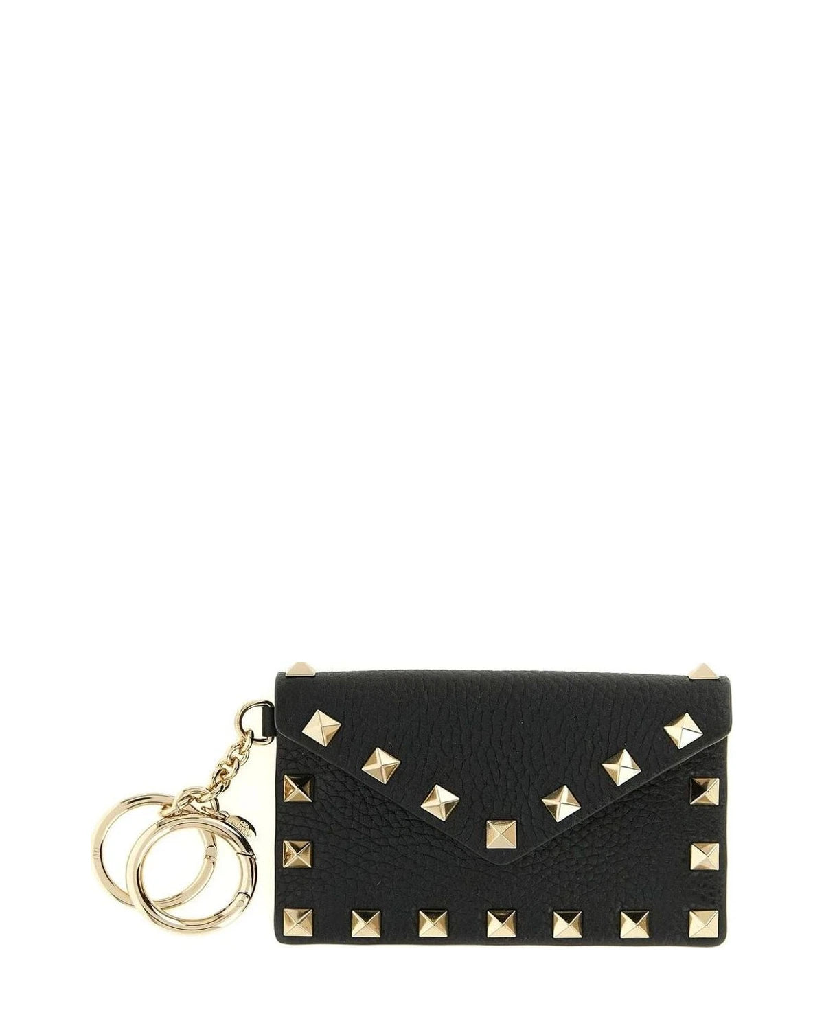 Valentino Garavani Keychain in black, Calfskin Leather