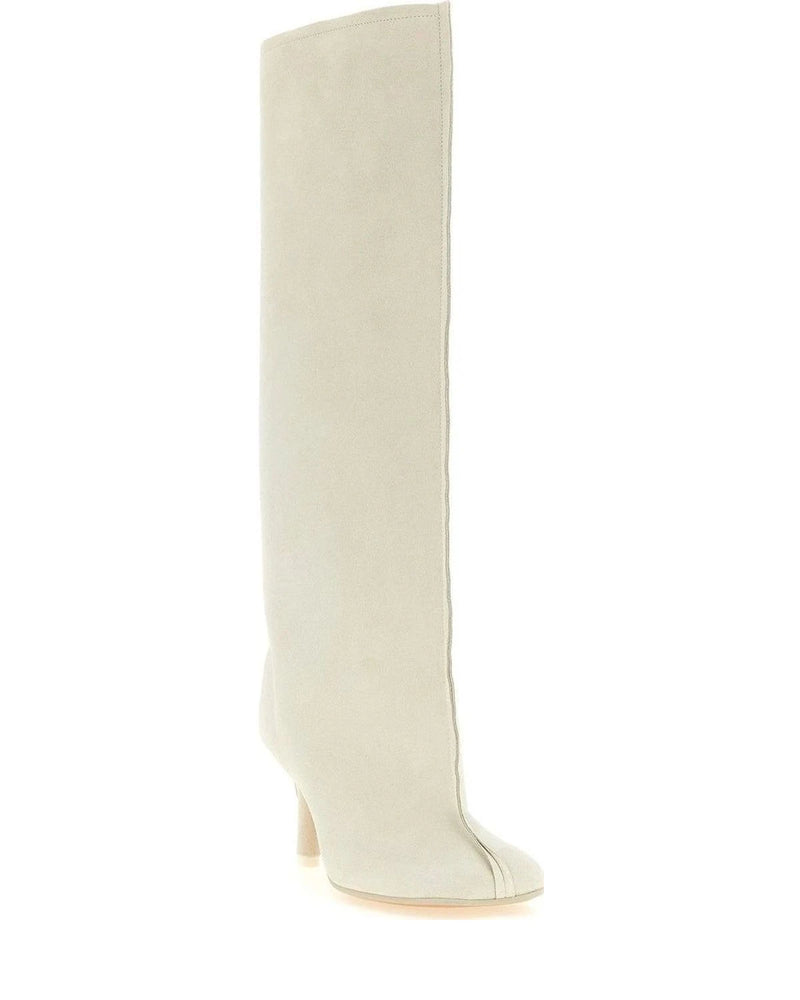 MM6 Maison Margiela Knee High Boots in white, Cow Leather — view 2