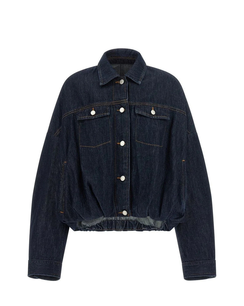 Dries Van Noten Trucker Jacket in blue, Cotton