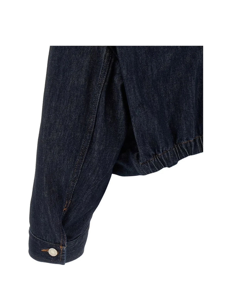 Dries Van Noten Trucker Jacket in blue, Cotton — view 4