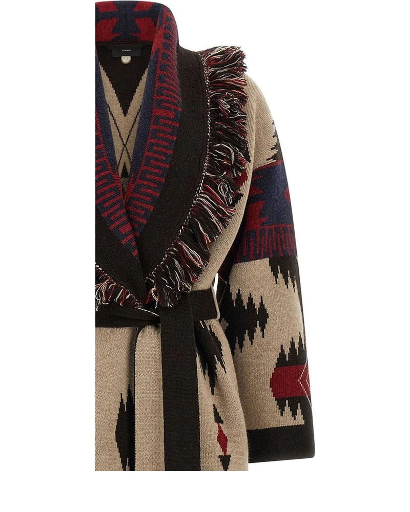 Alanui Multicolor Wool Wrap Coat