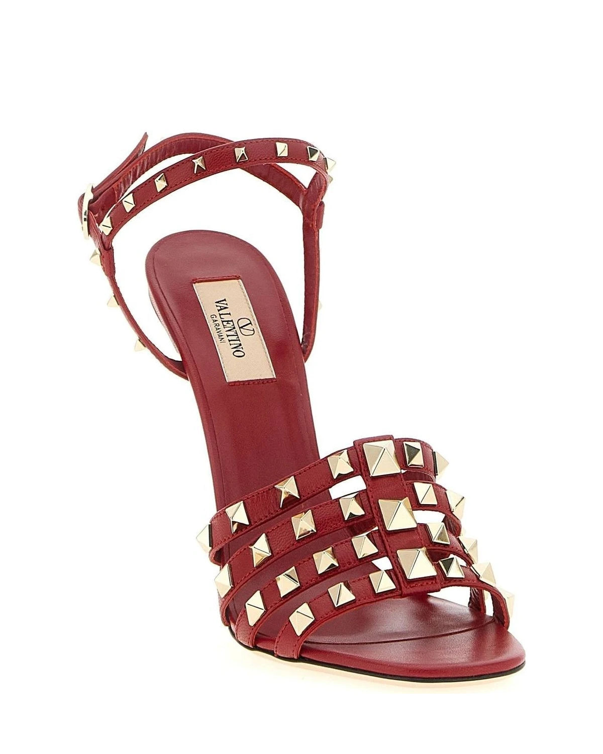 Valentino Garavani Sandals in red, Calfskin Leather — view 2