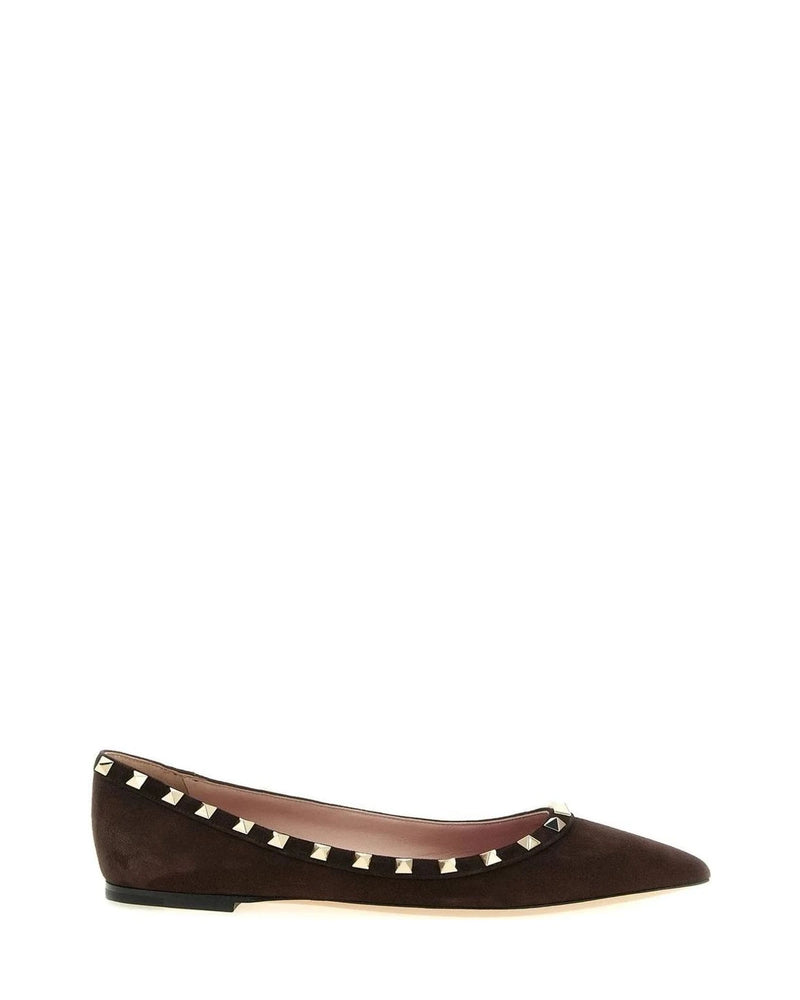 Valentino Garavani Ballet Flats in brown, Calfskin Leather