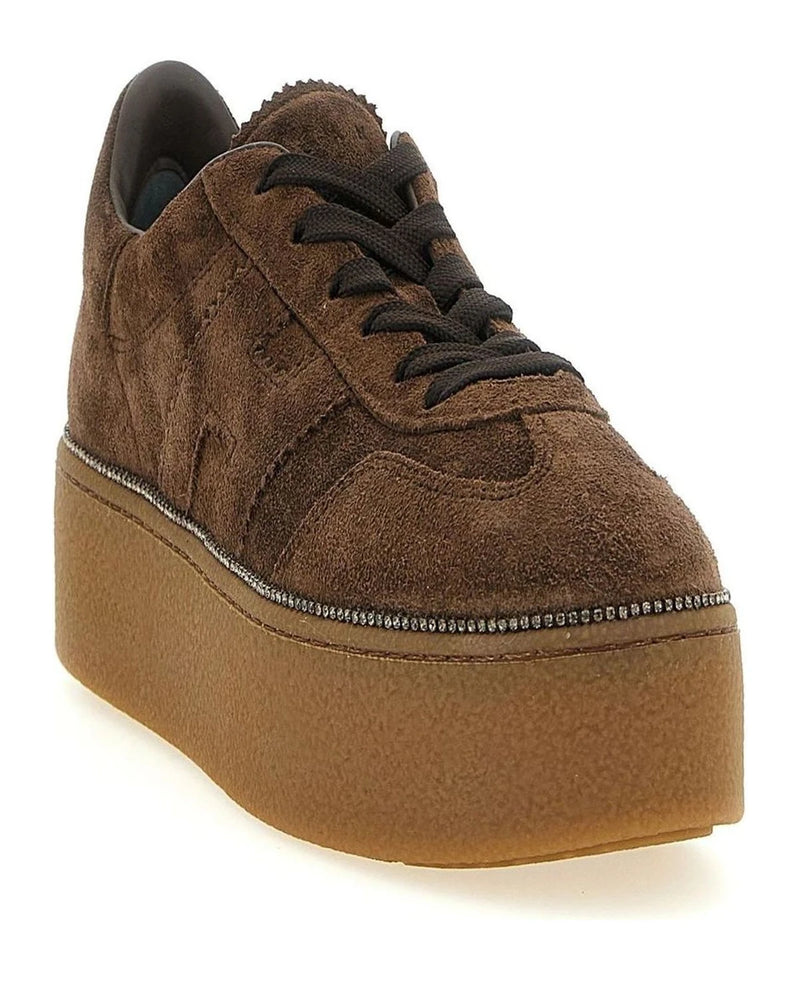 Hogan Sneakers in brown, Calfskin Leather — view 2