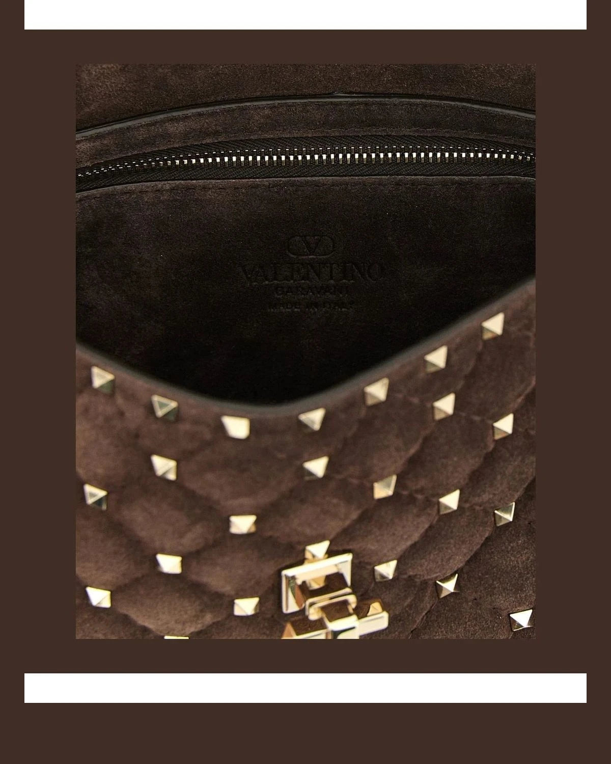 Valentino Garavani Cross Body Bag in brown, Calfskin Leather — view 4