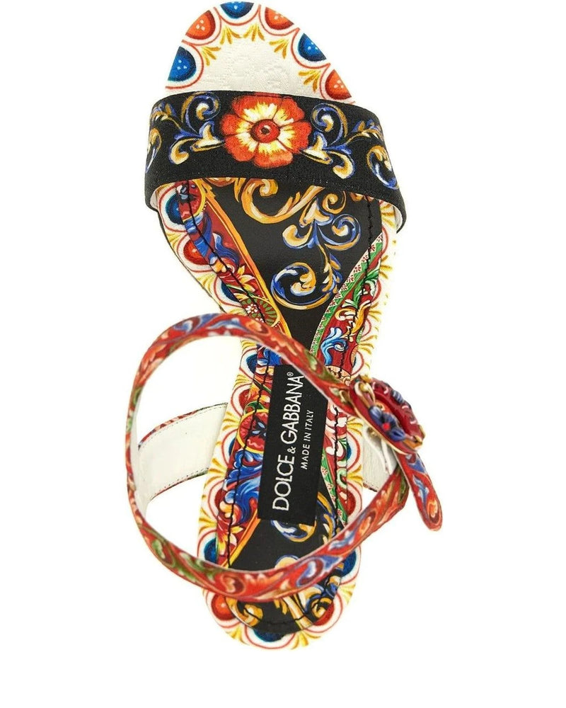 Dolce & Gabbana Wedges in multicolor, Viscose — view 4