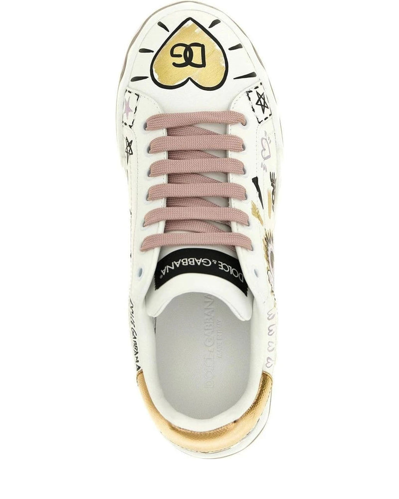 Dolce & Gabbana Sneakers in multicolor, Calfskin Leather — view 4