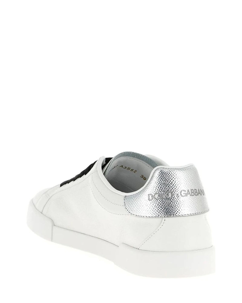 Dolce & Gabbana Sneakers in silver, Calfskin Leather — view 3