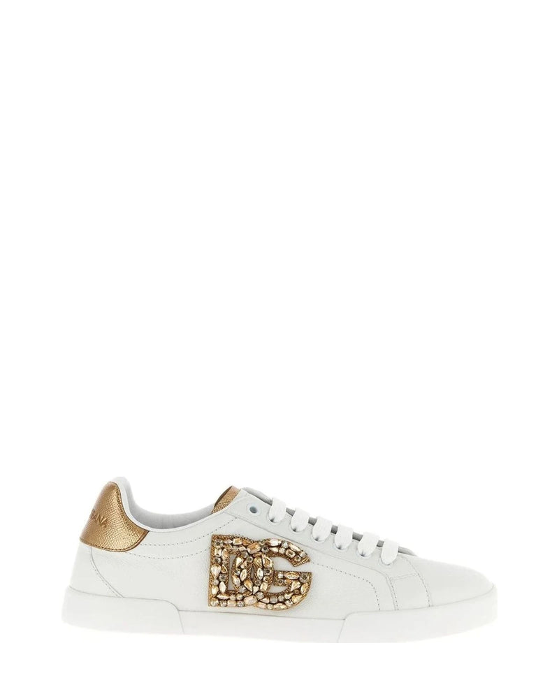 Dolce & Gabbana Sneakers in gold, Calfskin Leather