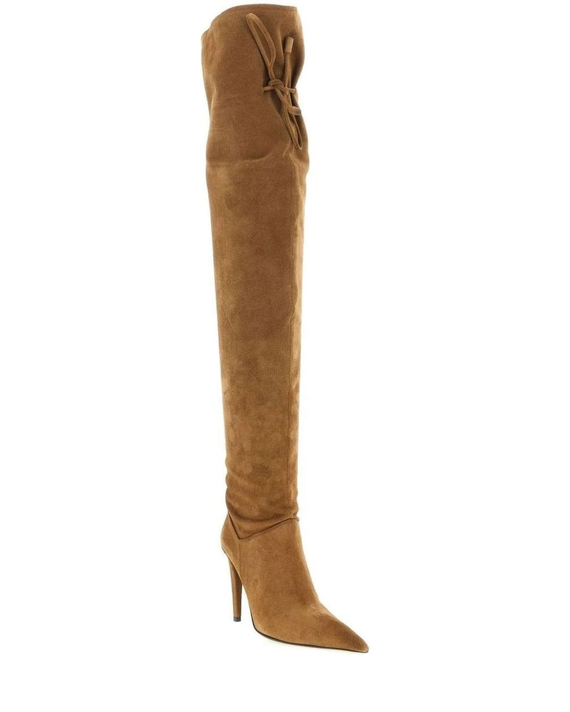 Giuseppe Zanotti Knee High Boots in brown, Calfskin Leather — view 2