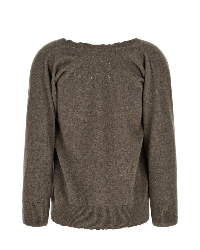 Maison Margiela Sweater in brown, Virgin Wool — view 2
